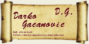Darko Gačanović vizit kartica